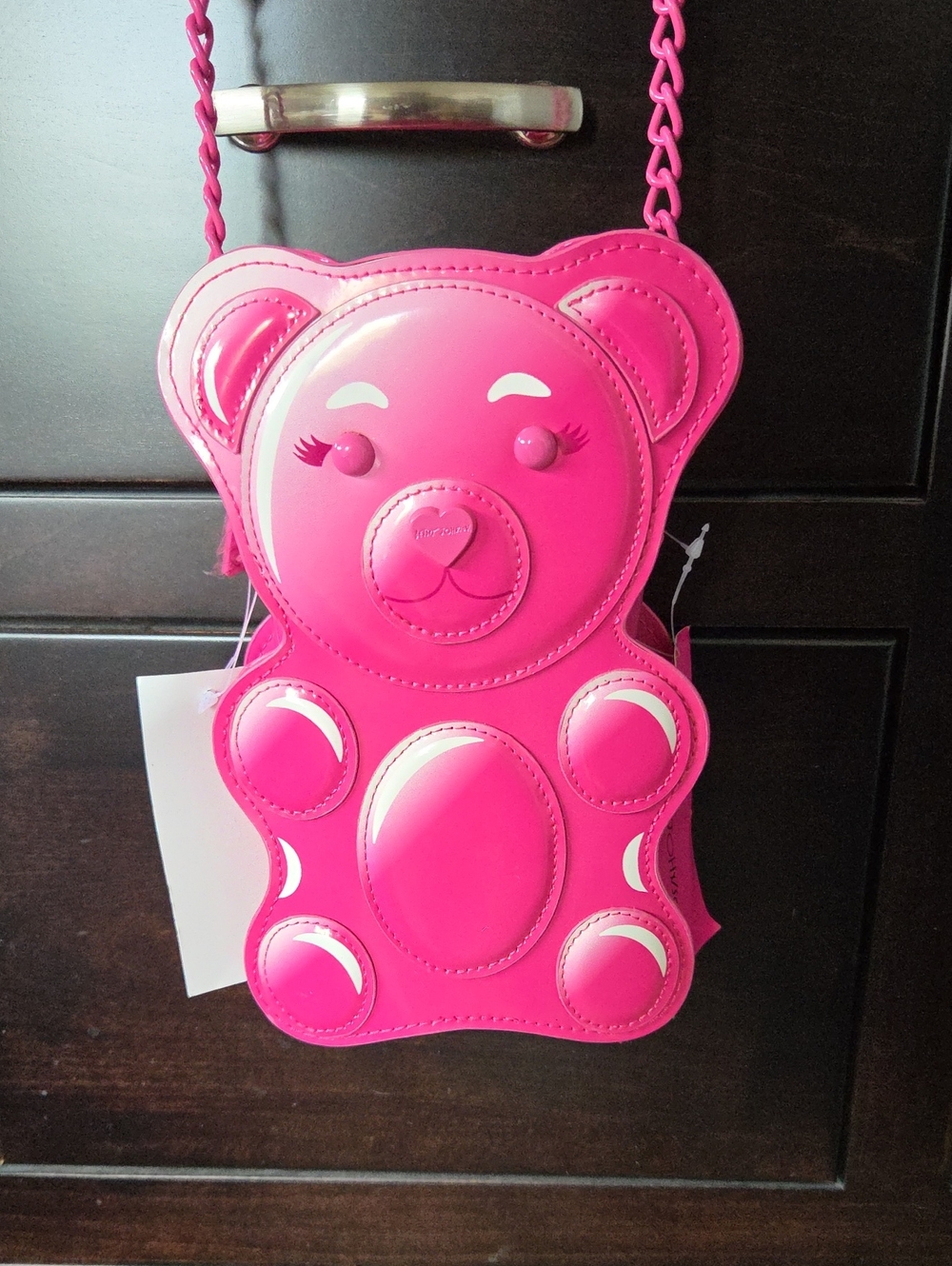 Betsey Johnson Kitsch XO Candy Teddy Gummy Bear Crossbody Bag - Hot Pink - NWT